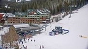 Archived webcam image showing Winter Park Resort: West Portal Station on 26 Feb 2026 at 18:46