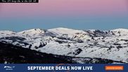 Archived webcam image showing Perisher: View Mt Kosciuszko on 26 Aug 2026 at 22:05
