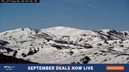 Archived webcam image showing Perisher: View Mt Kosciuszko on 27 Aug 2026 at 02:05