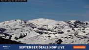 Archived webcam image showing Perisher: View Mt Kosciuszko on 27 Aug 2026 at 04:05