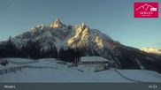 Archived webcam image showing Mieders: panoramic view of mountain station Koppeneck on 26 Feb 2026 at 07:53