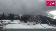 Archived webcam image showing Mieders: panoramic view of mountain station Koppeneck on 12 Mar 2026 at 15:50