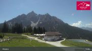 Archiviertes Webcam Bild: Mieders - Rundblick von Bergstation Koppeneck am 12.07.2026 um 13:16 Uhr