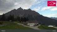 Archived webcam image showing Mieders: panoramic view of mountain station Koppeneck on 1 Aug 2026 at 08:33