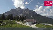 Archived webcam image showing Mieders: panoramic view of mountain station Koppeneck on 1 Aug 2026 at 11:33