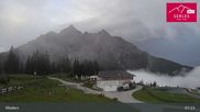 Archived webcam image showing Mieders: panoramic view of mountain station Koppeneck on 14 Sep 2026 at 07:10