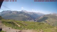 Archived webcam image showing Andermatt – View Gurschen Flyer on 12 Jul 2026 at 16:56