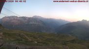 Archived webcam image showing Andermatt – View Gurschen Flyer on 12 Aug 2026 at 06:46