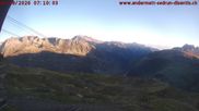 Archived webcam image showing Andermatt – View Gurschen Flyer on 26 Aug 2026 at 07:38