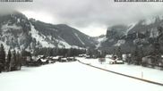 Archived webcam image showing Kandersteg (Bernese Oberland): Hotel Bernerhof on 16 Mar 2026 at 06:38