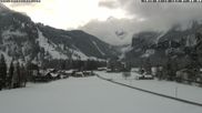 Archived webcam image showing Kandersteg (Bernese Oberland): Hotel Bernerhof on 16 Mar 2026 at 07:38