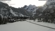 Archived webcam image showing Kandersteg (Bernese Oberland): Hotel Bernerhof on 16 Mar 2026 at 08:38