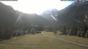 Archived webcam image showing Kandersteg (Bernese Oberland): Hotel Bernerhof on 14 Jun 2026 at 08:36