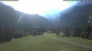 Archived webcam image showing Kandersteg (Bernese Oberland): Hotel Bernerhof on 4 Jul 2026 at 08:49