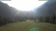 Archived webcam image showing Kandersteg (Bernese Oberland): Hotel Bernerhof on 5 Aug 2026 at 08:53