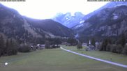 Archived webcam image showing Kandersteg (Bernese Oberland): Hotel Bernerhof on 16 Sep 2026 at 07:05