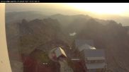 Archived webcam image showing Mountain Hut at Säntis on 15 Aug 2026 at 07:28