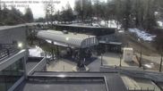Archived webcam image showing Mammoth Mountain - Village Gondola on 19 Apr 2026 at 18:01
