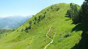 Archiviertes Webcam Bild: Riesneralm: Panorama Skigebiet und Skihütte Hochsitz am 27.06.2026 um 14:30 Uhr