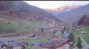 Archived webcam image showing Vorarlberg: Silbertal village on 18 Apr 2026 at 07:05