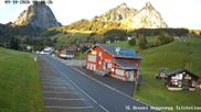 Archived webcam image showing base station ski resort Brunni-Haggenegg on 9 Oct 2026 at 08:51