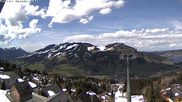 Archived webcam image showing mount Mostelberg, Sattel Hochstuckli on 5 Apr 2026 at 14:43