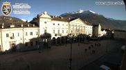 Archived webcam image showing Aosta, Piazza Chanoux on Feb 26, 2026 at 8:45 AM
