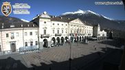 Archived webcam image showing Aosta, Piazza Chanoux on Feb 26, 2026 at 10:45 AM