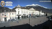 Archived webcam image showing Aosta, Piazza Chanoux on Feb 26, 2026 at 12:45 PM