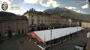 Archived webcam image showing Aosta, Piazza Chanoux on 26 Jul 2026 at 18:30