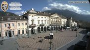 Archived webcam image showing Aosta, Piazza Chanoux on 24 Aug 2026 at 10:09
