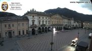 Archived webcam image showing Aosta, Piazza Chanoux on 10 Sep 2026 at 07:55