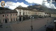Archived webcam image showing Aosta, Piazza Chanoux on 10 Sep 2026 at 14:55