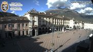 Archived webcam image showing Aosta, Piazza Chanoux on 9 Oct 2026 at 16:39