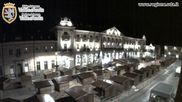 Archived webcam image showing Aosta, Piazza Chanoux on 25 Oct 2026 at 04:06
