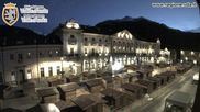 Archived webcam image showing Aosta, Piazza Chanoux on 25 Oct 2026 at 06:06