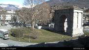 Archiviertes Webcam Bild: Augustusbogen, Aosta am 26 Feb 2026 um 10:32 Uhr