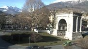 Archiviertes Webcam Bild: Augustusbogen, Aosta am 26 Feb 2026 um 16:32 Uhr