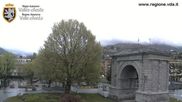 Archived webcam image showing Arco d'Augusto, Aosta on 13 Apr 2026 at 07:20