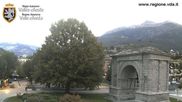 Archived webcam image showing Arco d'Augusto, Aosta on 10 Sep 2026 at 07:42
