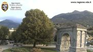 Archived webcam image showing Arco d'Augusto, Aosta on 10 Sep 2026 at 08:42