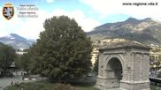 Archived webcam image showing Arco d'Augusto, Aosta on 10 Sep 2026 at 14:42