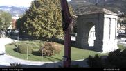 Archived webcam image showing Arco d'Augusto, Aosta on 9 Oct 2026 at 10:39