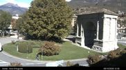 Archived webcam image showing Arco d'Augusto, Aosta on 9 Oct 2026 at 12:39