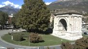 Archived webcam image showing Arco d'Augusto, Aosta on 9 Oct 2026 at 14:39