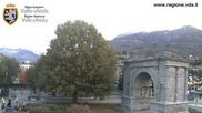 Archived webcam image showing Arco d'Augusto, Aosta on 25 Oct 2026 at 07:51