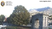 Archived webcam image showing Arco d'Augusto, Aosta on 25 Oct 2026 at 08:51