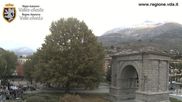 Archived webcam image showing Arco d'Augusto, Aosta on 25 Oct 2026 at 12:51