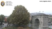 Archived webcam image showing Arco d'Augusto, Aosta on 25 Oct 2026 at 16:51