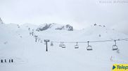 Archived webcam image showing Top station of the Bottero gondola on 21 Mar 2026 at 07:53